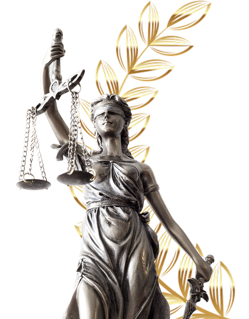 Lady Justice with scales and golden wheat